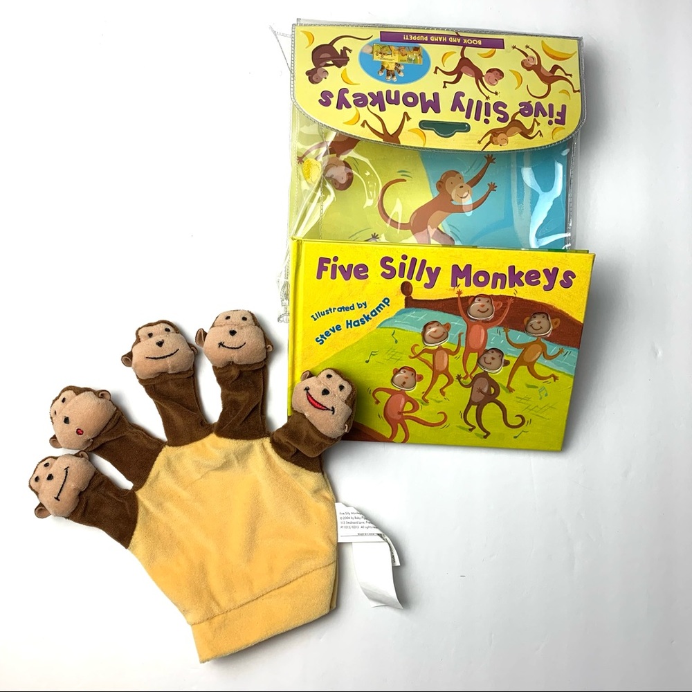 Five Silly Monkey children’s book with puppet - Picture 4 of 12